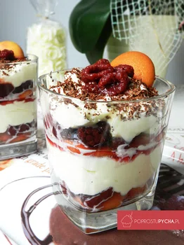 MALINOWE TIRAMISU z alkoholem (dla dorosłych)