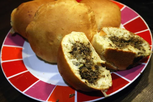Bułki z pieczarkami