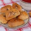 Pieczone pierożki z pieczarkami