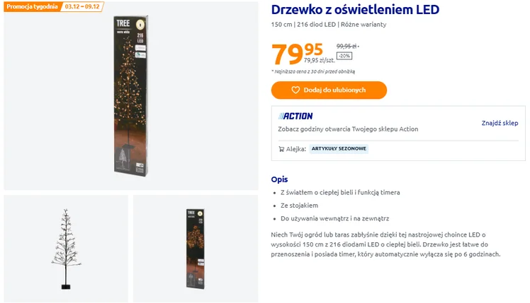 Zdjęcie Klasyczne choinki to już przeszłość! Teraz takie urocze drzewka LED za 79 zł z Action robią furorę w domach i ogrodach Polaków #1