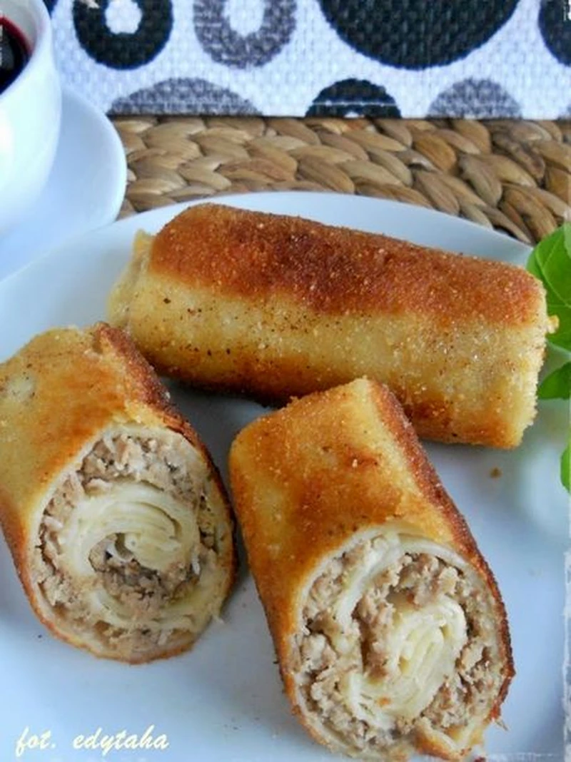 Krokiety mięsne z ziemniakami