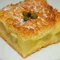 Kruche ciasto z gruszkami i budyniem