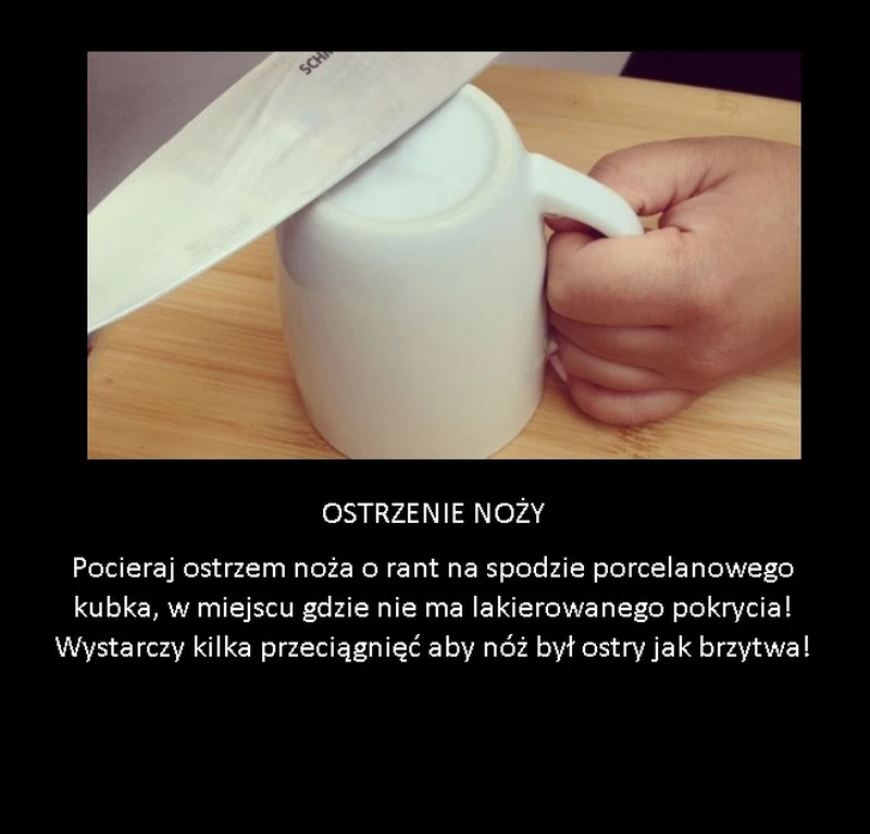 Prosty trik na zaostrzenie noży o którym nie wiesz!