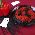 Makaron z czarnej fasoli na Halloween