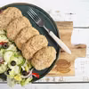Kotlety rybne pieczone w orzechowej panierce