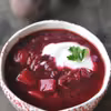 Barszcz czerwony z ziemniakami