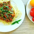 Spaghetti z soczewicą i kaparami