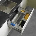 Wykorzystana przestrzeń pod zlewem kuchennym