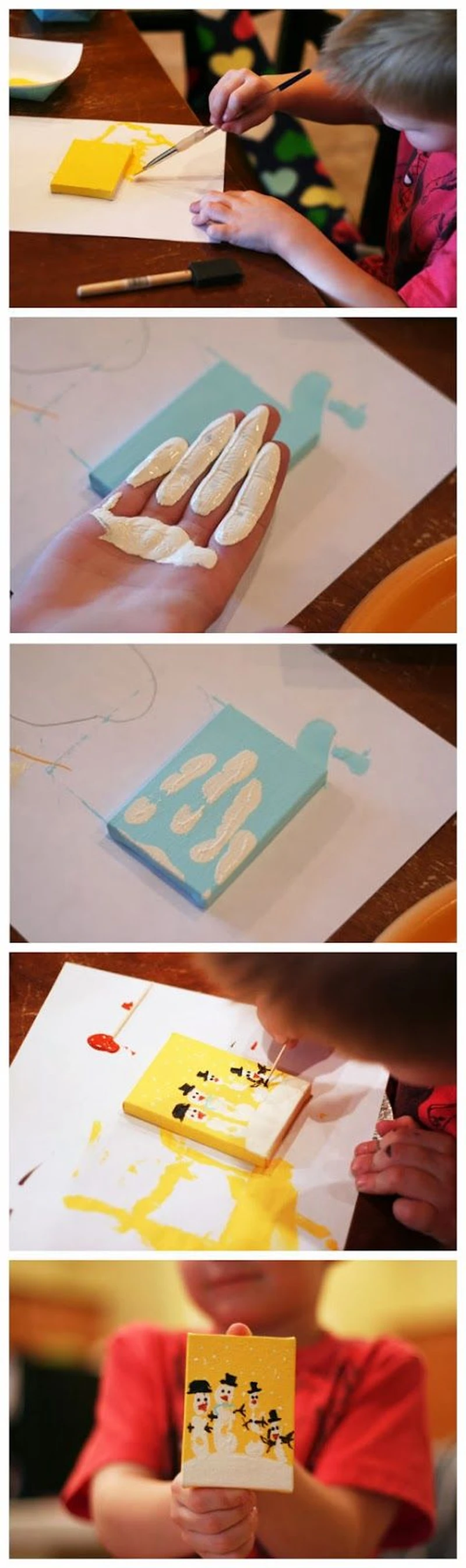 DIY- pudełko z bałwankami