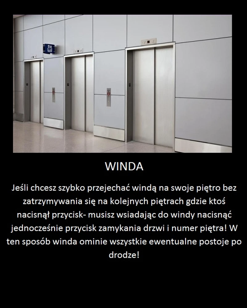 Winda tylko dla Ciebie!