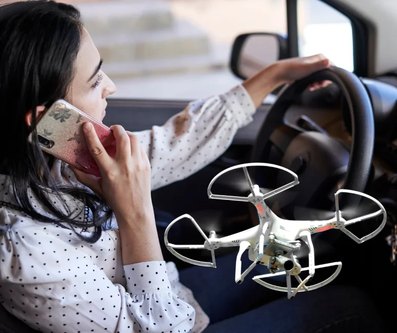 Dron sprawdzi czy korzystasz z telefonu w trakcie jazdy!