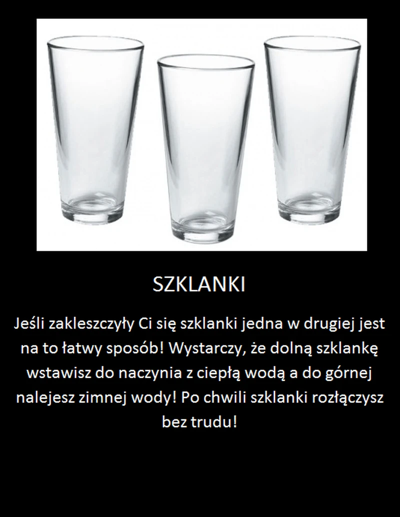 Jak uwolnić zakleszczone szklanki!