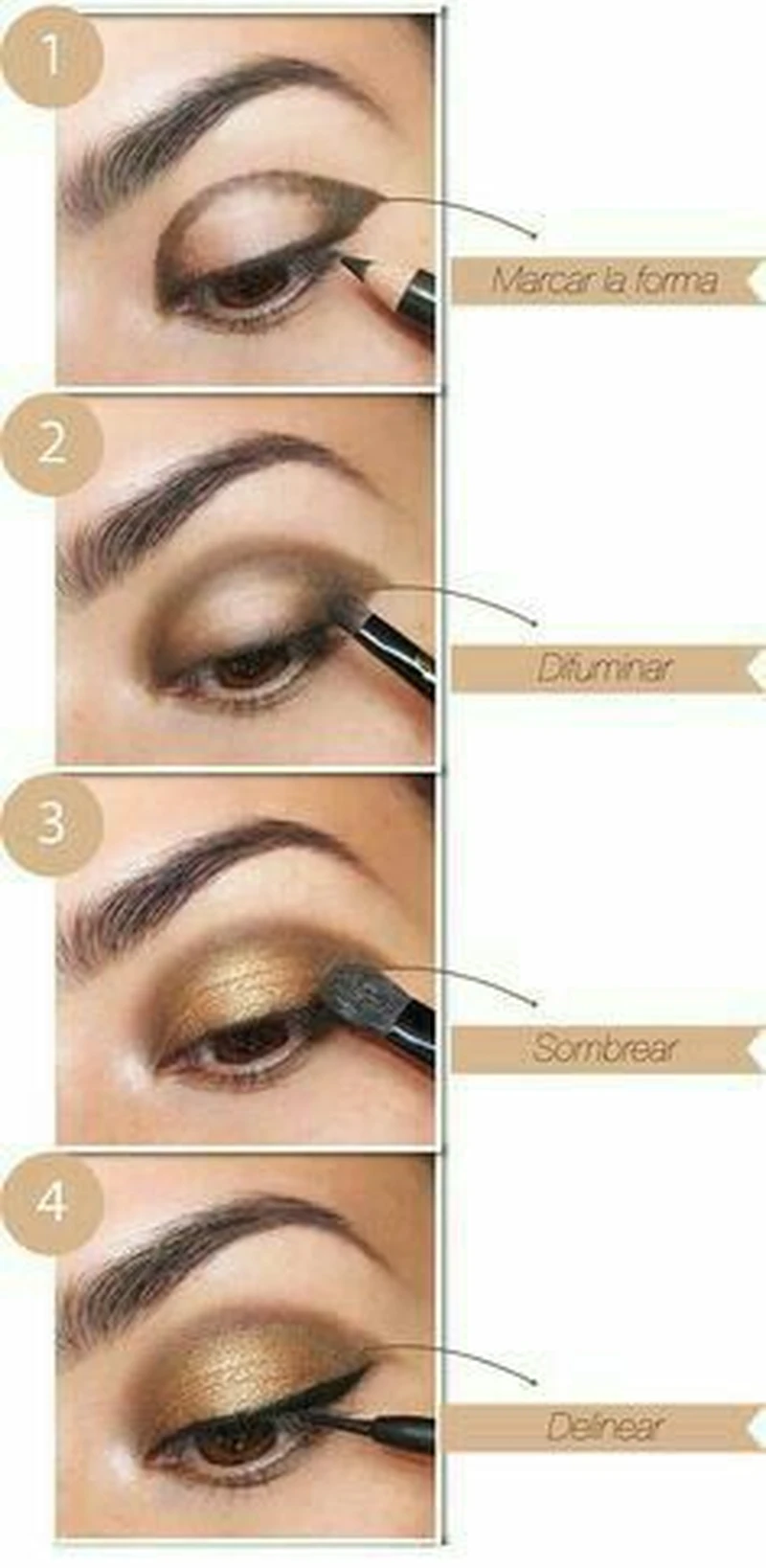 Złoty make up