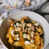 Tagliatelle z pieczoną dynią i indykiem