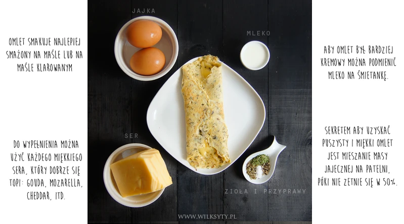 Wilcza Szkoła Gotowania: francuski OMLET z serem
