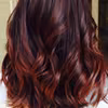 Bordowe ombre