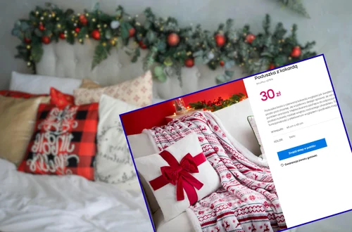 Te poduszki z Pepco za 30 zł to cudo na Święta! Mięciutkie, a duże kokardy robią mega efekt -  kanapa jak z katalogu