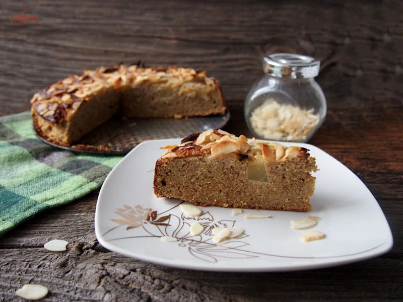 Ciasto migdałowo gruszkowe bez glutenu