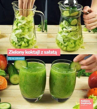Zielony koktajl z sałatą - Pij na zdrowie!