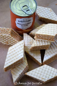 Domowe wafle o smaku toffi