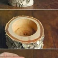DIY- świecznik z drzewa
