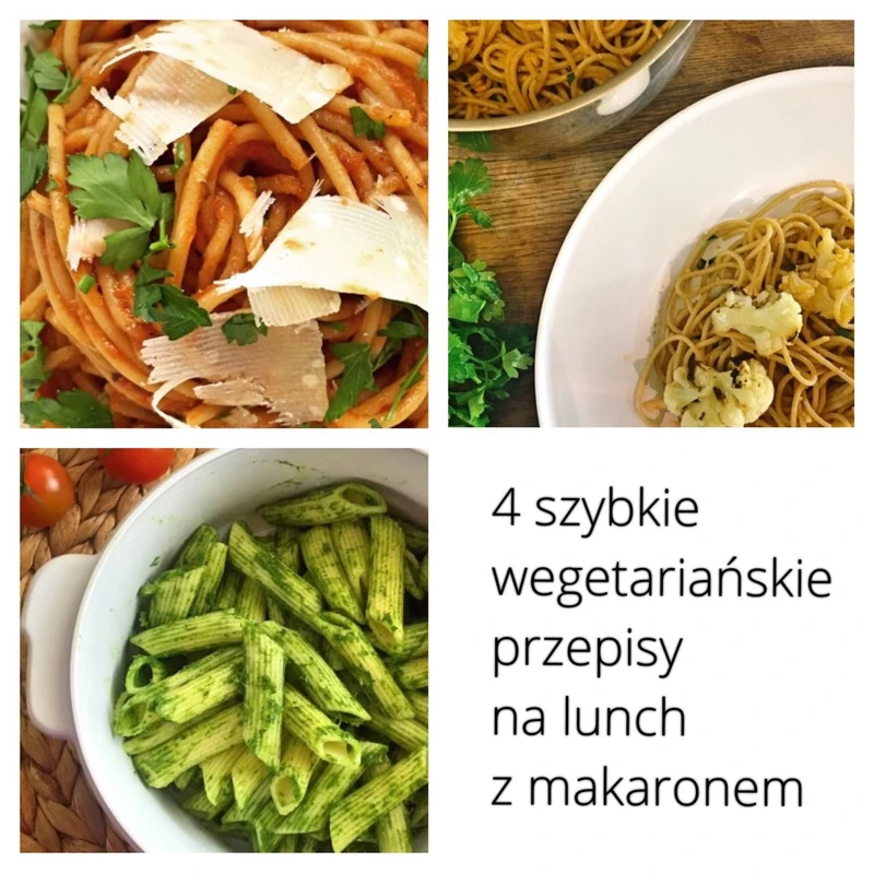 4 wegetariańskie lunche z makaronem