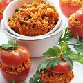 Pomidory faszerowane kaszą bulgur