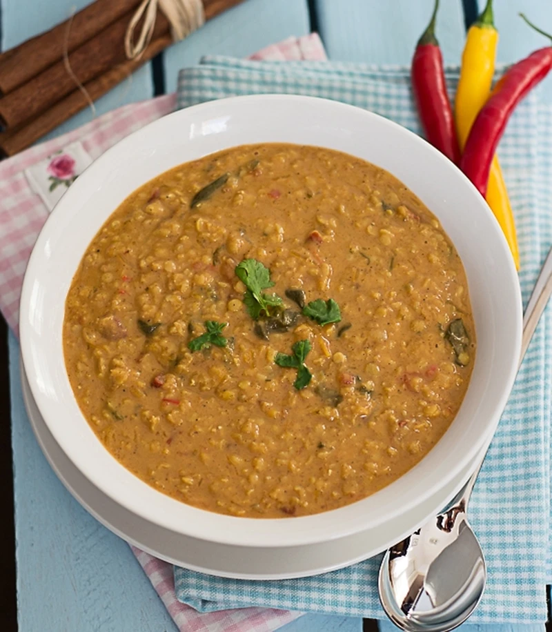 Zupa dahl z pieczoną dynią