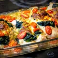 Pieczona pierś z kurczaka ze szpinakiem i mozzarellą