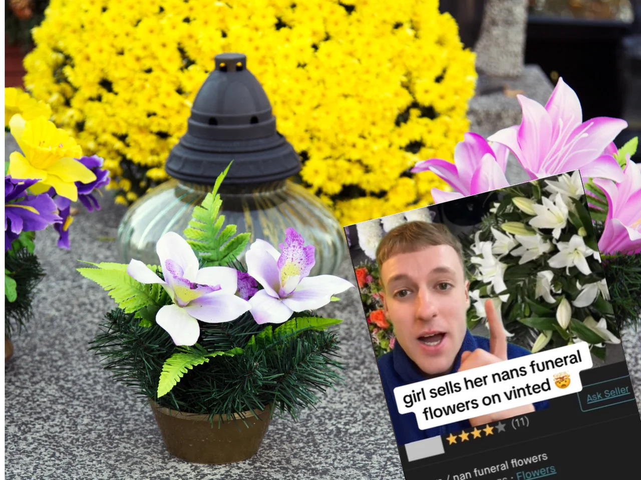 Chciała sprzedać w sieci kwiaty z pogrzebu babci. Takiej reakcji się nie spodziewała!