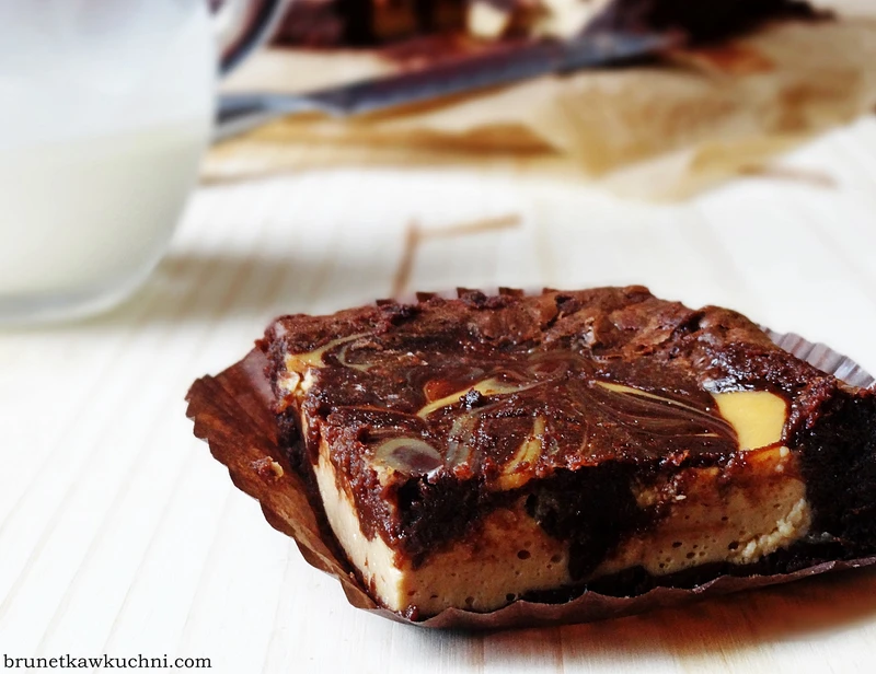 Karmelowe serniko-brownie