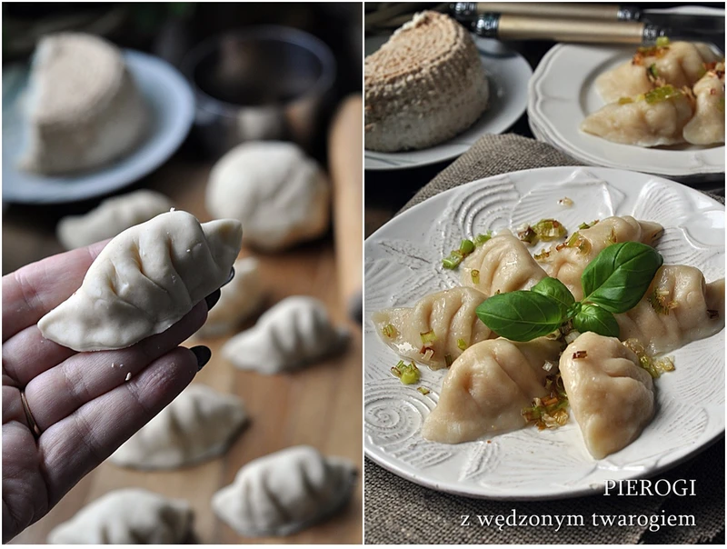 Pierogi z twarogiem wędzonym
