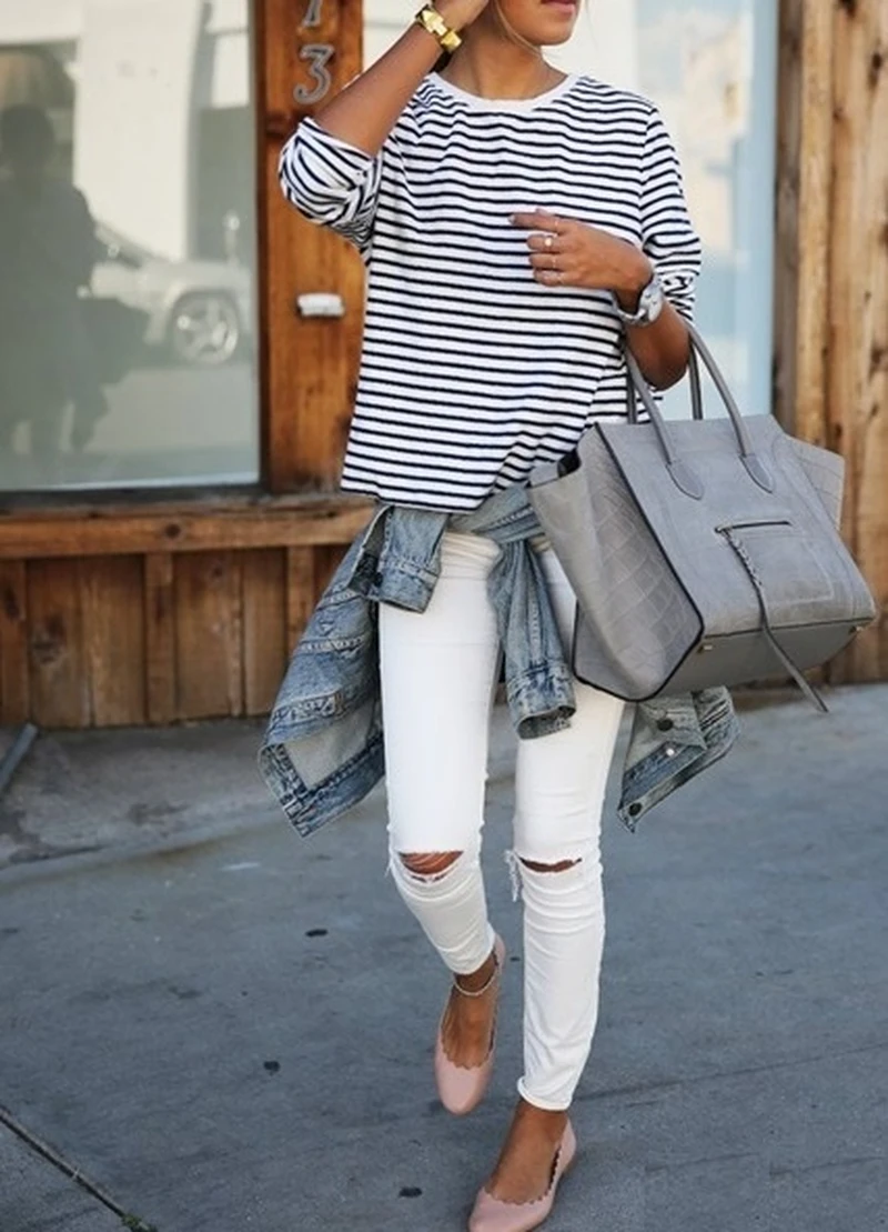 Wiosenna stylizacja w paski