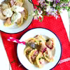 Pierogi z botwinką i wędzonym twarogiem