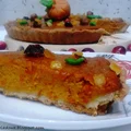 Amerykańskie ciasto dyniowe (American Pumpkin Pie) z pomarańczą i marcepanem.