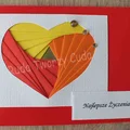 Specjalnie na Dzień Babci wielkie serce- iris folding