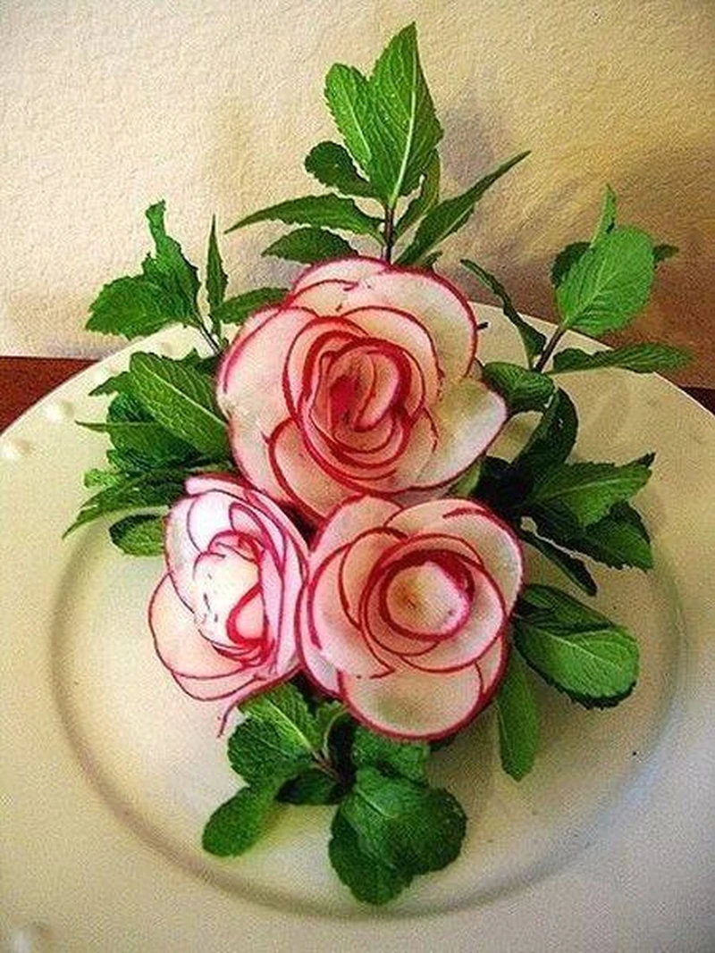 Róże z rzodkiewki