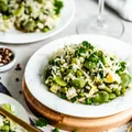 Risotto z bobem i groszkiem