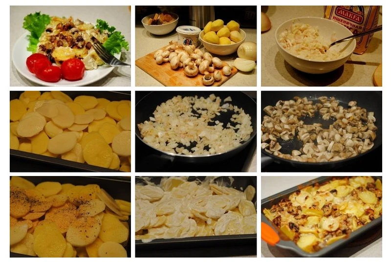 Zapiekanka z ziemniakami i pieczarkami