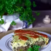 Tarta z porem i pieczarkami