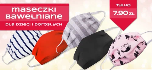 Maseczki ochronne dla dzieci i dorosłych