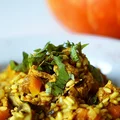 Dyniowe risotto z kurczakiem i pieczarkami