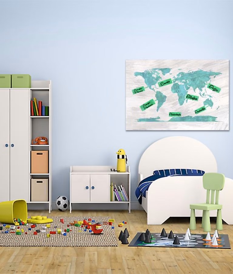 Mapa edukacyjna do pokoju dziecka