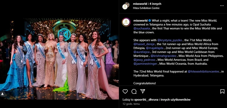 Zdjęcie Spektakularny sukces Polki na Miss World 2025! Nasza reprezentantka zachwyciła świat! #1