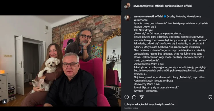 Zdjęcie Szymon Majewski upamiętni Joannę Kołaczkowską. Podcast „Mówi się” powraca! #2