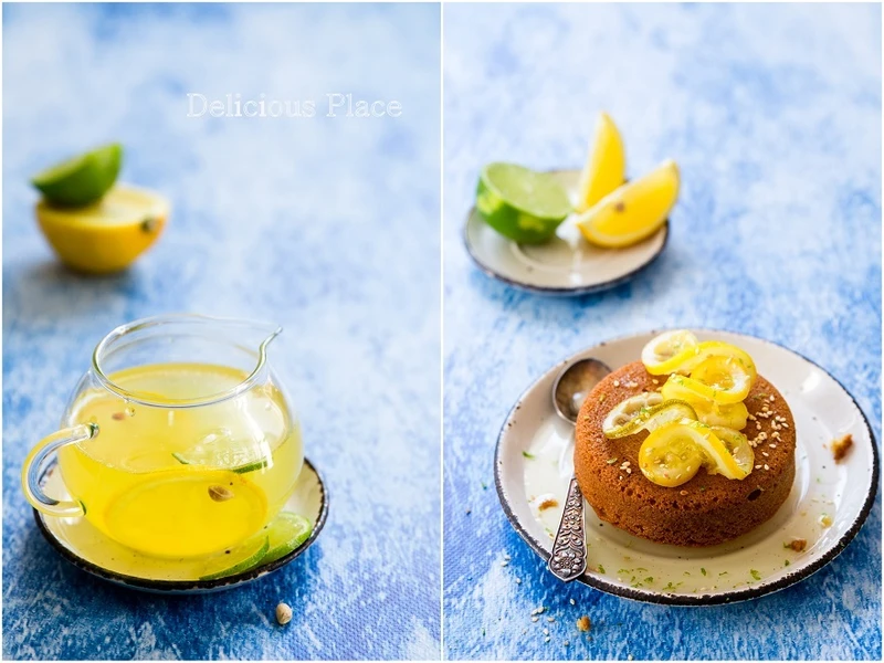 Ciasto sezamowe z syropem z limoncello