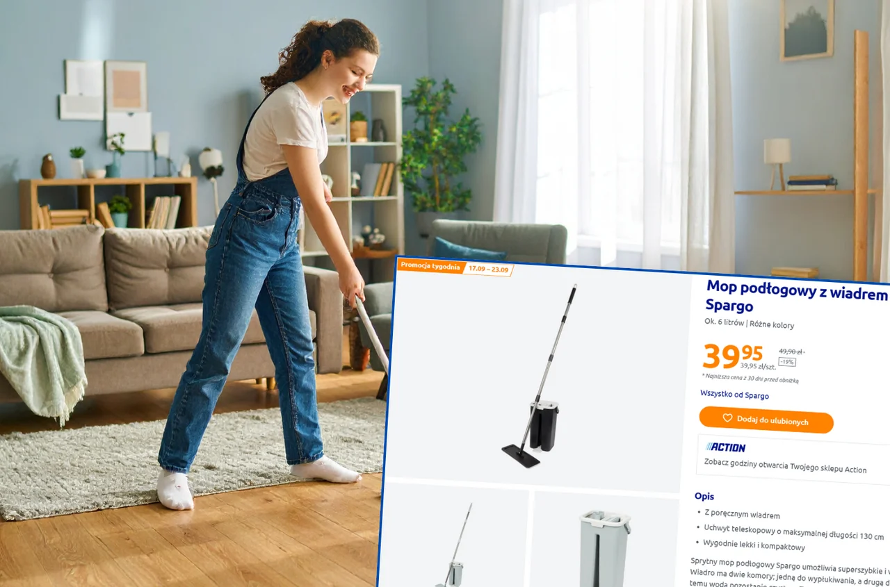 Czysta podłoga bez wysiłku? Ten mop za 39,95 zł z Action to gamechanger!