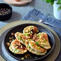 Pierogi z mięsem i gryczaną wkładką