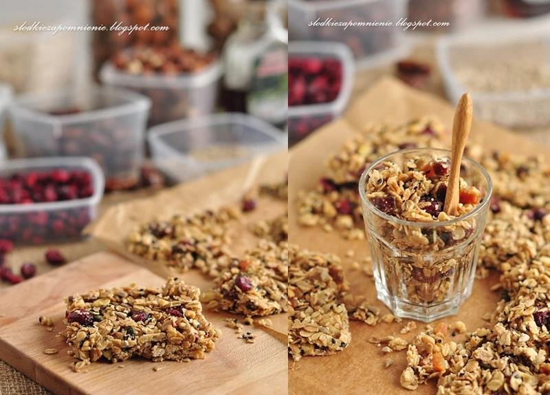 BATONIKI/GRANOLA MUSLI BEZ PIECZENIA