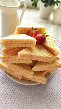 Wafle z masą galaretkową